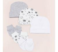 Shein Set de 3 piezas de gorros para bebé recién nacido de 0-3M, suaves y amigables con la piel, gorro de temporada y gorro de hospital para uso diario