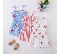 Shein Set de 3 piezas de ropa de verano informal para niñas preadolescentes, con diseños florales y a rayas multicolor, adecuado para familias con varios ni