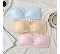 Shein Set de 3 piezas de ropa interior informal para niñas preadolescentes que incluye camisola, sostén y prendas de capa