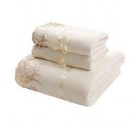 Shein Set de 3 piezas de toallas extra grandes que incluye 1 toalla de baño y 2 toallas de mano con gran absorción, adecuadas para ducha y playa, decoración