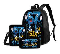 Shein Set de 3 piezas: Mochila de estudiante, bolso de mensajero, estuche de lápices. Mochila de gran capacidad para niños con compartimentos. Útiles escola