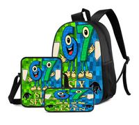 Shein Set de 3 piezas: Mochila de estudiante, bolso de mensajero, estuche de lápices. Mochila de gran capacidad para niños con compartimentos. Útiles escola