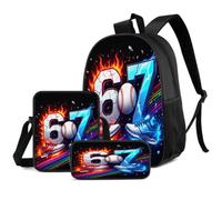 Shein Set de 3 piezas: Mochila de estudiante, bolso de mensajero, estuche de lápices. Mochila de gran capacidad para niños con compartimentos. Útiles escola