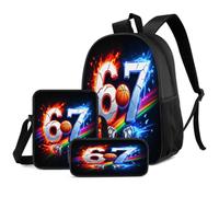 Shein Set de 3 piezas: Mochila de estudiante, bolso de mensajero, estuche de lápices. Mochila de gran capacidad para niños con compartimentos. Útiles escola