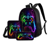 Shein Set de 3 piezas: Mochila de estudiante, bolso de mensajero, estuche de lápices. Mochila de gran capacidad para niños con compartimentos. Útiles escola
