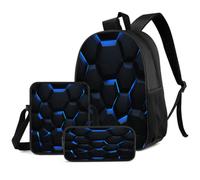 Shein Set de 3 piezas: Mochila de estudiante, Bolso de mensajero, Estuche de lápices, Mochila de gran capacidad para niños con compartimentos, Útiles escola