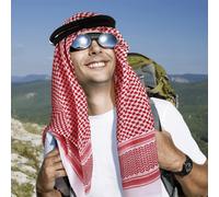 Shein Set de 3 piezas, pañuelo ligero y casual de estilo árabe y 1 gorro pasamontañas, cuello calentador a prueba de viento y polvo de alta gama de Oriente