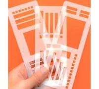 Shein Set de 3 plantillas de puntos flexibles hechas a mano, set de plantillas de planificación, 3 piezas de plantilla de diario de balas con puntos de 5 mm