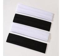 Shein Set de 4 diademas de unicolor de moda, diadema casual, diadema para gimnasio, turbante, diadema deportiva, accesorios para el cabello para mujer para
