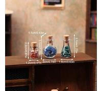 Shein Set de 4 piezas/3 piezas de Botellas de Poción Realistas de Magia a Escala 1:12 para Casas de Muñecas, Juego de Botella de Magia, Adornos de Escena Mi