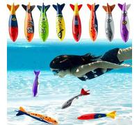 Shein Set de 4 piezas - Accesorios de piscina tipo torpedo de buceo, tiburón de buceo submarino, torpedo de planeo submarino, regalo de inmersión colorido,