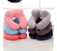 Shein Set de 4 piezas: Antifaz para los ojos, Tapones para los oídos, Almohada de viaje antirruido y antibrillos, Almohada de cuello inflable compacta ergon