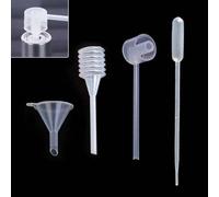 Shein Set de 4 piezas de botellas rellenables, incluye: 1 pieza de gotero de 0.5ml, 1 pieza de embudo para perfume, 1 pieza de mini embudo, 1 pieza de goter