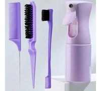 Shein Set de 4 piezas de peineta en forma de regadera, juego de peines para peinado, incluye 3 peines, cepillo para el cabello, peine de cola de rata y cepi