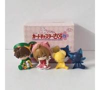 Shein Set de 4 piezas Nuevas - Figuritas de Sakura, Syaoran, Kero, Decoración de escritorio, Regalo de vuelta a clases, Pareja romántica de juego, Regalo de