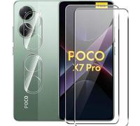 Shein Set de 4 piezas: Protector de pantalla de vidrio templado + Protector de lente de cámara para Xiaomi Poco X7 Pro 5G, Poco F7 Pro, Poco F7 Ultra, Poco