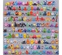 Shein Set de 48 figuras de Pokemon, juguetes de acción de Anime Pikachu, modelo de decoración ornamental, coleccionables de juguetes como regalo de Navidad