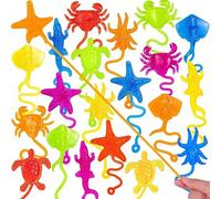 Shein Set de 5/10/20/30/48 piezas de juguetes blandos con forma de animales marinos para apretar, juguetes antiestrés elásticos, rellenos para bolsas de reg