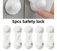 Shein Set de 5/2 protectores de pinzado de dedos de bebé, seguro para cajones, pestillo de seguridad para puertas de gabinete a prueba de niños, cerradura g