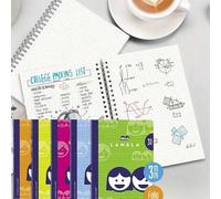 Shein SET DE 5 CUADERNOS ESPIRAL LAMELA A4: 80 HOJAS CUADROVÍA, COLORES SURTIDOS (ALEATORIOS). CUBIERTA DE CARTON