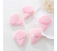 Shein Set de 5 esponjas de maquillaje triangulares, borlas de maquillaje reutilizables, herramientas de maquillaje para base, crema, cojín BB, maquillaje, b