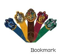 Shein Set de 5 marcapáginas oficialmente con licencia de Warner Bros. de las Casas de Hogwarts de Harry Potter - Gryffindor, Slytherin. Coleccionables, rega