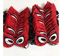 Shein Set de 5 máscaras de Spider-Man de Marvel para fiesta, con diseño de malla roja y negra, para juego de roles, actuaciones y decoraciones de fiestas te