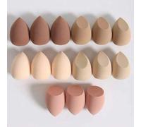 Shein Set de 5 piezas/15 piezas/50 piezas de esponjas aplicadoras de maquillaje, de colores y formas aleatorias, para aplicar polvos, líquidos y cremas, sin