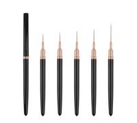 Shein Set de 5 piezas de brochas de línea para arte de uñas, incluye brochas de detalle, brochas para líneas finas, brochas para pintar flores y dibujos, he