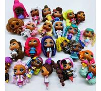 Shein Set de 5 piezas de nuevos juguetes de la serie de muñecas aleatorias LOL SURPRISE, hechos de PVC, de 4 cm de altura, perfectos para regalos de cumplea