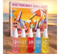 Shein Set de 5 piezas de Rocío de Fragancia Sin Alcohol con Tema de Playa, Rocío de Fragancia de Río de Janeiro
