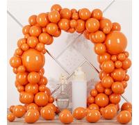 Shein Set de 50/96 globos naranjas de diferentes tamaños 18/12/10/5 pulgadas, kit de guirnalda y arco de globos naranjas, adecuado para bodas, despedidas de