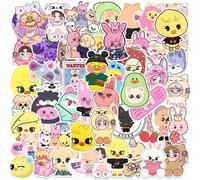 Shein Set de 50 pegatinas de dibujos animados SKZOO, pegatinas decorativas de IP de K-Pop, pueden enriquecer las páginas del planificador, decorar álbumes d
