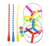 Shein Set de 6/12/24/50 piezas de juguetes helicópteros voladores, discos voladores de juguete para exteriores, platillos voladores con lanzadores, libélula