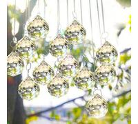 Shein Set de 6/12 Colgantes de sol de cristal con cuentas de cristal y bola de prisma arcoíris, decoración colgante para ventana y pared, atrapasoles de cri