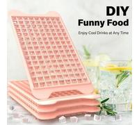 Shein Set de 6 bandejas mini, adecuado para el refrigerador: incluye 135 bandejas pequeñas con cubitos, 4 bandejas de esferas de fácil liberación y 1 tritur