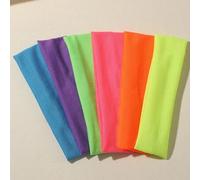 Shein Set de 6 diademas ligeras y transpirables antideslizantes de unicolor, adecuadas para la vida diaria y los deportes, diadema turbante de primavera/ver