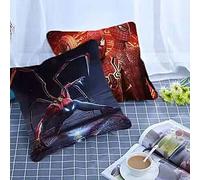 Shein Set de 6 fundas de cojín - Incluye 6 diseños vibrantes como escenas de acción, arte chibi e impresiones del multiverso, hechas de tela suave y durader