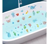 Shein Set de 6 pegatinas de PVC para bañera, con diseño de vida marina de dibujos animados, adhesivos para decorar baños, paredes, vinilos para decoración d