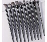 Shein Set de 6 piezas/10 piezas de brochas de maquillaje de ojos, con pelo de fibra de precisión, para difuminar sombras de ojos, delineador fino, corrector