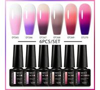 SHEIN Esmalte de uñas gel térmico semipermanente 3 capas – Marrón café 7 ml