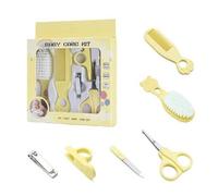 Shein Set de 6 piezas de productos para el cuidado del bebé, peine, cepillo, juego de cuidado con tijeras, kit de aseo para niños con peine, cortaúñas, reco