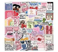 Shein Set de 62 pegatinas creativas de libros y literatura, memes de chicas que leen libros + texto sarcástico, para diario, funda de teléfono, botella de a