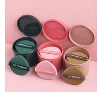 Shein Set de 7 piezas/caja de esponjas de maquillaje de doble uso súper suaves para polvo/húmedo para base líquida, polvo suelto y BB cream, maquillaje, dec