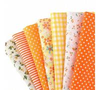 Shein Set de 7 piezas de bloques de tela con estampado de algodón pre cortados, utilizados para acolchado y costura, y bloques de tela pre cortados para man