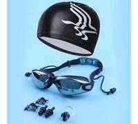 Shein Set de 7 piezas que incluye gafas de natación antivaho y gorro de natación, accesorios de playa, accesorios de piscina