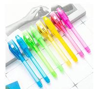 Shein Set de 8 bolígrafos invisibles con luz UV 2 en 1 con tinta invisible, marcador mágico, para fiestas de cumpleaños, Pascua y Navidad. Incluye variedad