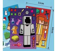 Shein Set de 8 pegatinas de estilo pixel de Minecraft con tema de batalla, estilo aleatorio, adecuado para portátil, taza, equipaje, funda de teléfono, alde