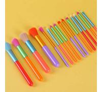 Shein Set de 8 piezas de brochas de maquillaje mini suaves y mate, set de brochas de sombra de ojos y rubor portátil para maquillaje completo