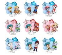 Shein Set de 9 globos de Paw Patrol para decoración de fondo de fiesta, adecuado para cumpleaños, Navidad, escenas de Halloween
